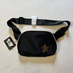 Nintendo Super Mario‎ Bros. Star Black Belt Bag Fanny Pack Crossbody NWT
